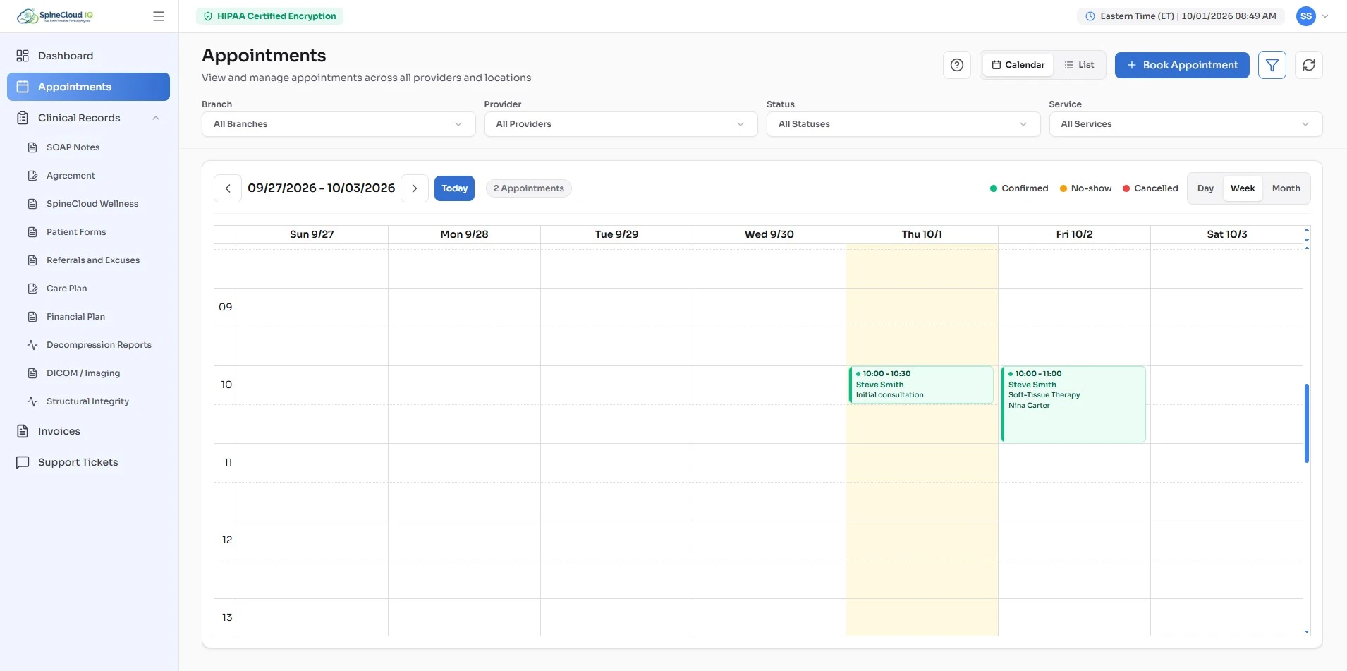 Patient Management workspace preview